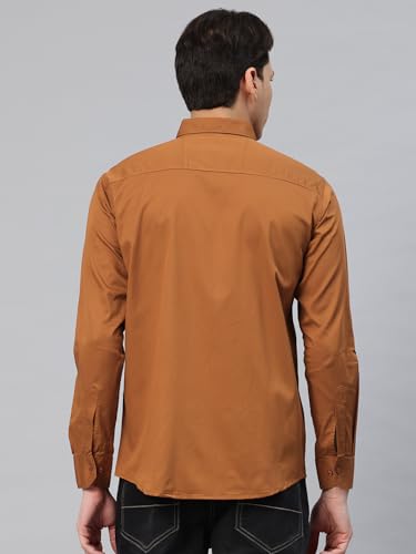 Image of Majestic Man Men's Cotton Slim Fit Solid Casual Shirt