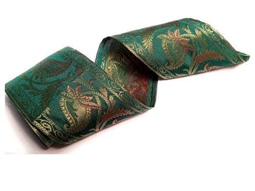 Image of Paisely Brocade Ethnic Work Laces and Borders Material for Dresses, Sarees, Lehenga, Suits, Blouses, Dupatta, chunri and Crafts