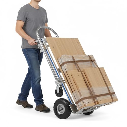 Carretilla plegable convertible 3-en-1, 550 lbs carga miniatura 1