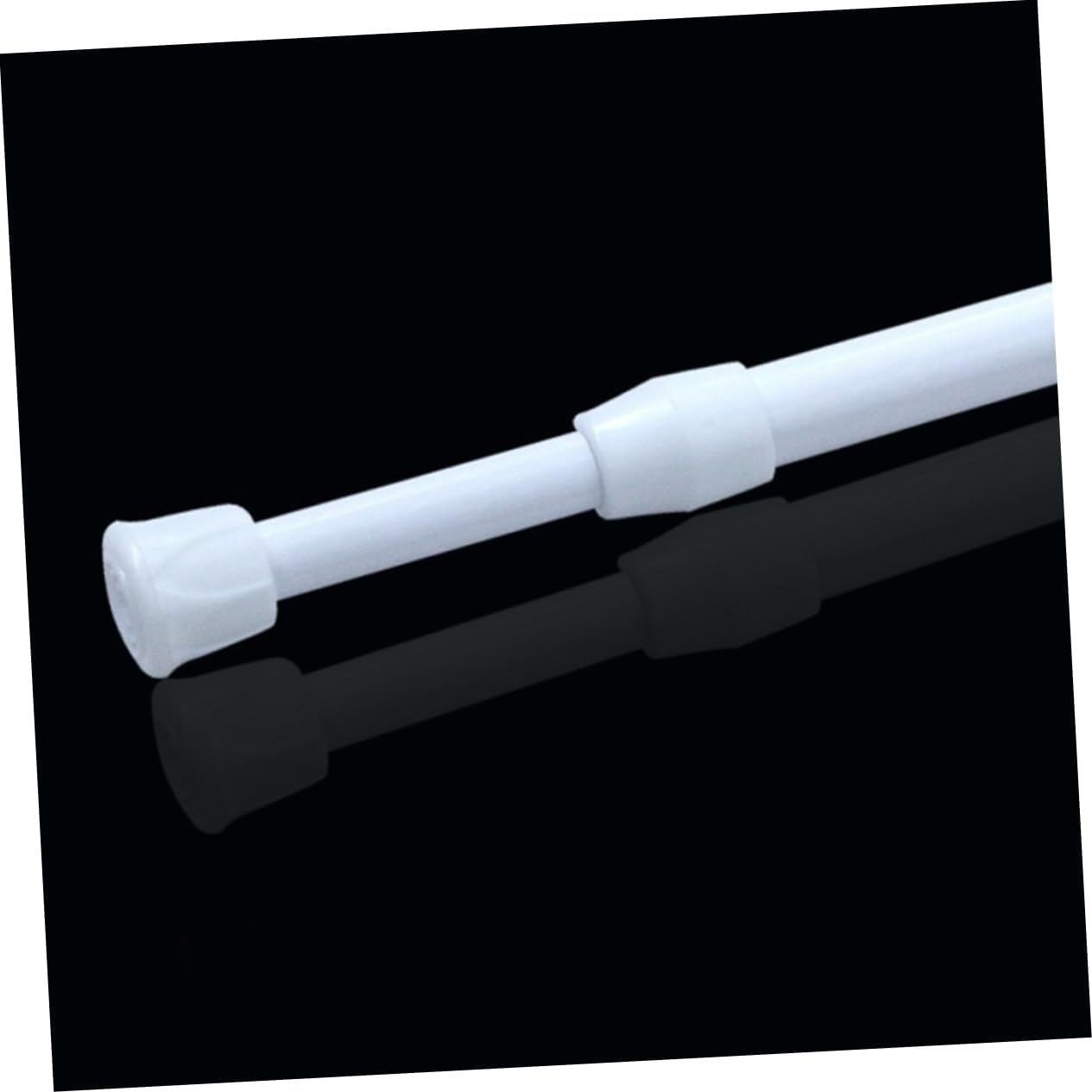 4Pcs High Carbon Steel Extendable Shower Curtain Rod Multi Function Telescopic Bar for Bathroom and Home Use Sturdy Tension Pole White