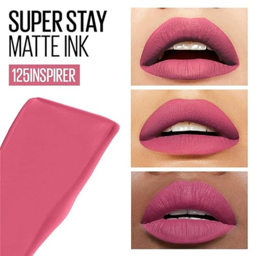 Image of Maybelline New York SuperStay Matte Ink Liquid Lipstick - 125 Inspirer, Highly pigmented, Transfer Proof & Fade Proof. Maybelline New York SuperStay Matte Ink Liquid Lipstick Lasts Up To 16 Hour | 5ml