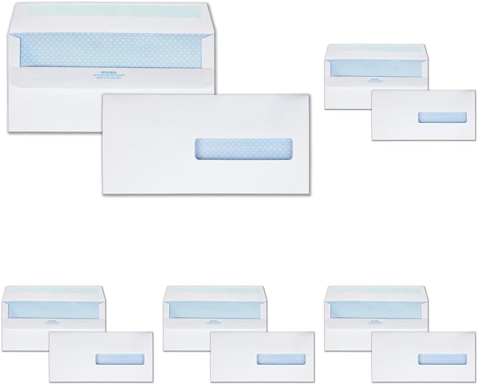 Quality Park Healthcare Claim Form #10 1/2 Envelopes, 1 Window, CMS-1500, Self Seal, Privacy Security Tint, 4-1/2 x 9-1/2 Inches, 24 lb White, 500/Box (QUA21438)