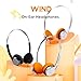 FiiO Snowsky Wind 3.5mm ON-Ear Headphones for Recording Gaming with Microphone, 40mm Diaphragms Driver,HiFi Sound (Silver)