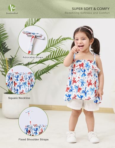 Image of Baby Girl Sleeveless T-Shirts Toddler Infant Girls Tank Top T-Shirt Viscose from Bamboo Summer Cool Tees 3Months-5T