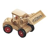 fagus traktor mit hänger Material: Buchenholz Fagus 10.47 Holz-Spielzeugfahrzeug (braun, 40 cm)