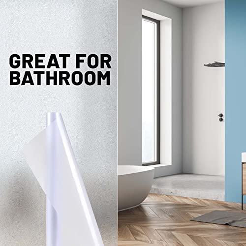 Htvront Window Privacy Film - Non Adhesive Frosted Glass Window Film, Heat Blocking Window Cling Privacy Film For Home, Office, Bathroom, Door Decoration (17.5"×6.5Ft, Matte White) #TOP6