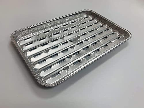 Ls'babq Disposable Aluminum Broiler Pans With Holes – Good For Bbq, Grill Trays – Multi-20 Pack Of Durable Aluminum Sheet Pans 13.4" X 9" X 0.85" #TOP4