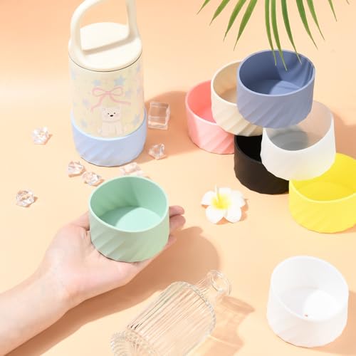 Manchons de protection silicone bouteille d'eau antidérapants et réutilisables 9 couleurs - 5