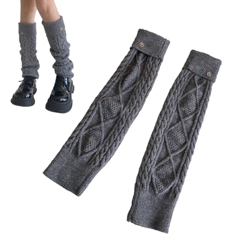 CHmiss Värmare för kvinnor och flickor i ull, långa stövlar strumpor, flexibla, varma ben varmare, Stulpen Damen