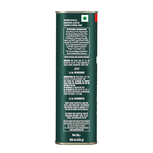 Image of Figaro Multi- Purpose Pure Olive Oil |Jaitun Tel |500ml TIN (Pack of 3)