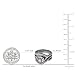 Imagen de DazzlingRock Collection Anillo de Plata de Ley 925 rodiado en rodio Negro y Conjunto de Anillo de Zafiro Rosa 4