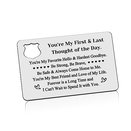 Police Officer Prayer Gift Metal Wallet Insert Card Policeman Gift Police Officer Gift Police Academy Graduation Gift Engraved Wallet Insert Card Sheriff Gift Christmas Birthday Inspirational Gift