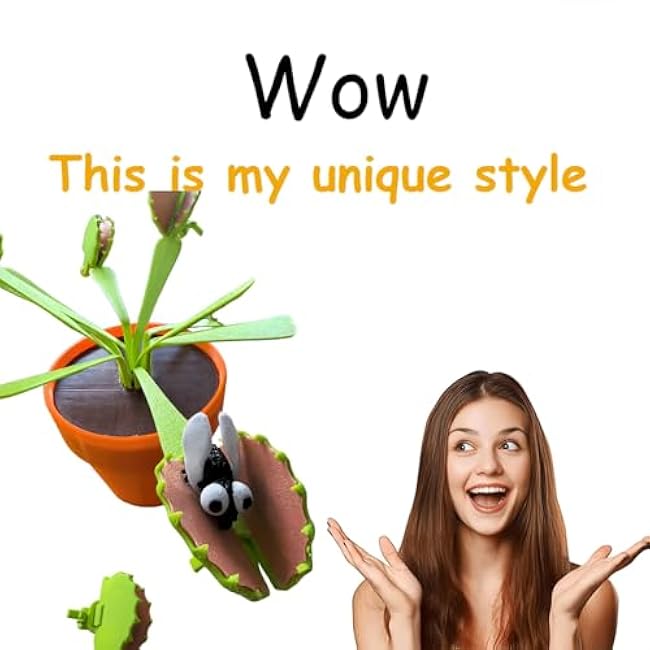 Venus Fly Trap Bag Clips, 3D Printed Venus Flytrap Plant Snack Clips - Bag Clips, Potato Chip Bag Clips for Food Storage, Snack Storage Clips, Small Fake House Plant, Unique Home