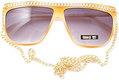 Quay 1452 Yellow Marble Sunglasses w Chain