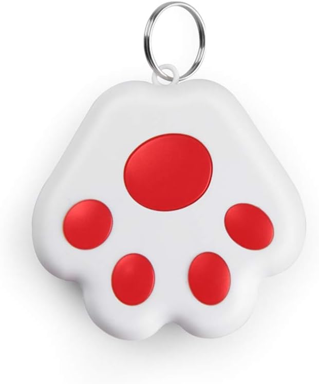 N+B GPS Pet Cat Dog Tracker, Mini Anti-Lost Waterproof Bluetooth Locator, Accessories, Smart Wireless Tracker Finder for Suitcase Key Wallet Importan Item Anti Theft Alarm Tracking Devices (Red)