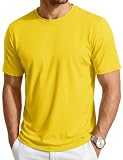 Cavva T Shirt Herren Kurzarm Basic Rundhals Einfarbig T-Shirt Sommer Tops