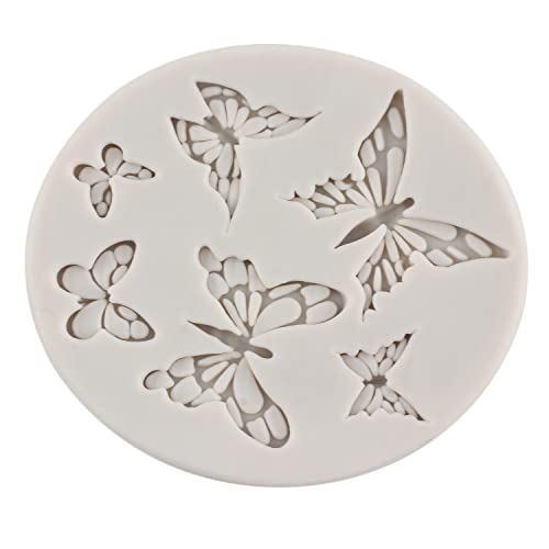 Teyoulin Butterfly Silicone Fondant Molds Butterfly Fondant Mold For Sugar Cake Decorating Cupcake Topper Candy Chocolate Gum Paste Polymer Clay Set Of 4 #TOP4