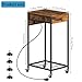 SEHERTIWY 2 Tier Computer Tower Stand, Adjustable Printer Stand with Charge Station and USB Charging Port, PC Tower Stand CPU Holder Cart with Wheels for Home Office Fax, Brown