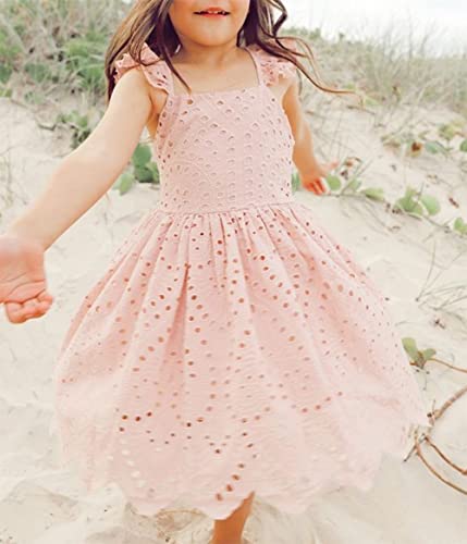 Toddler Baby Girl Dress Boho Linen Lace Baby Dress Sundress Girls Summer Clothes Outifits3