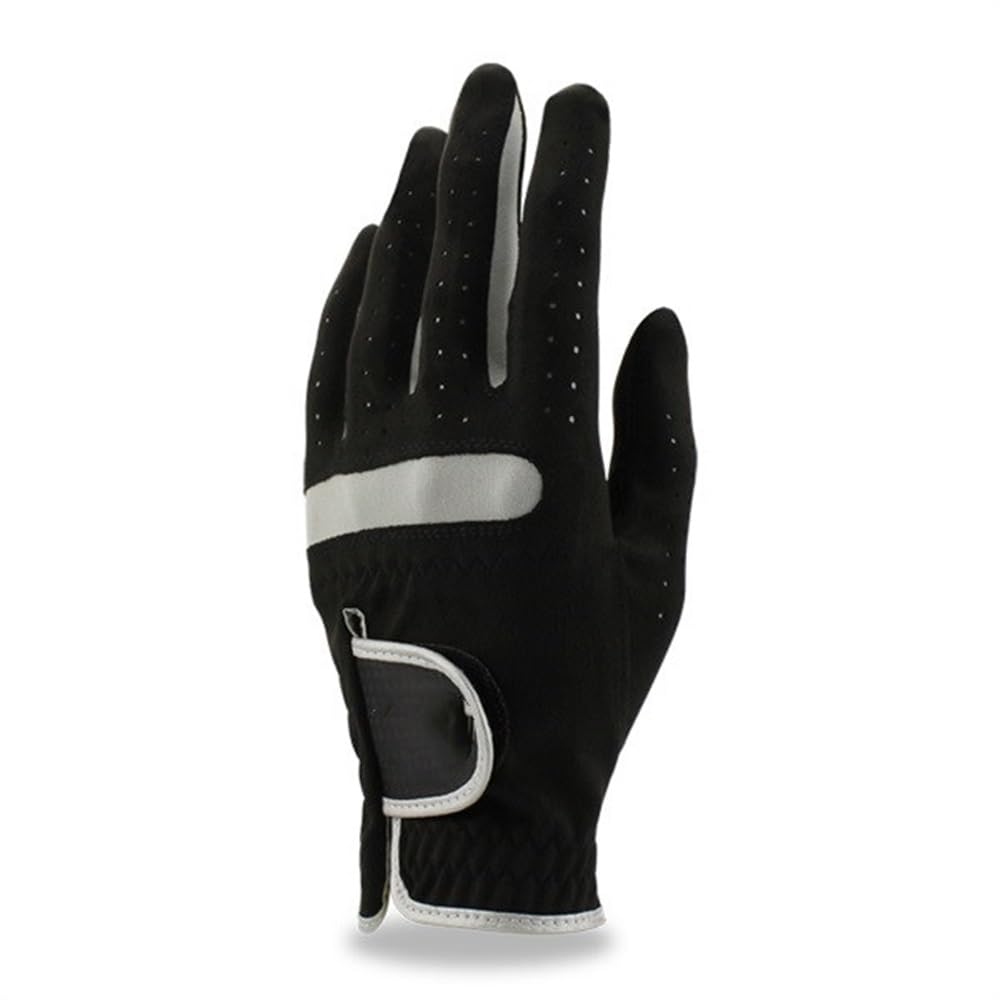 Golfhandschuhe Packung von 10. Stck Männer Golfhandschuhe atmungsaktiv schwarzer weicher Gewebe Golf Handschuh Linke Hand Golfhandschuh