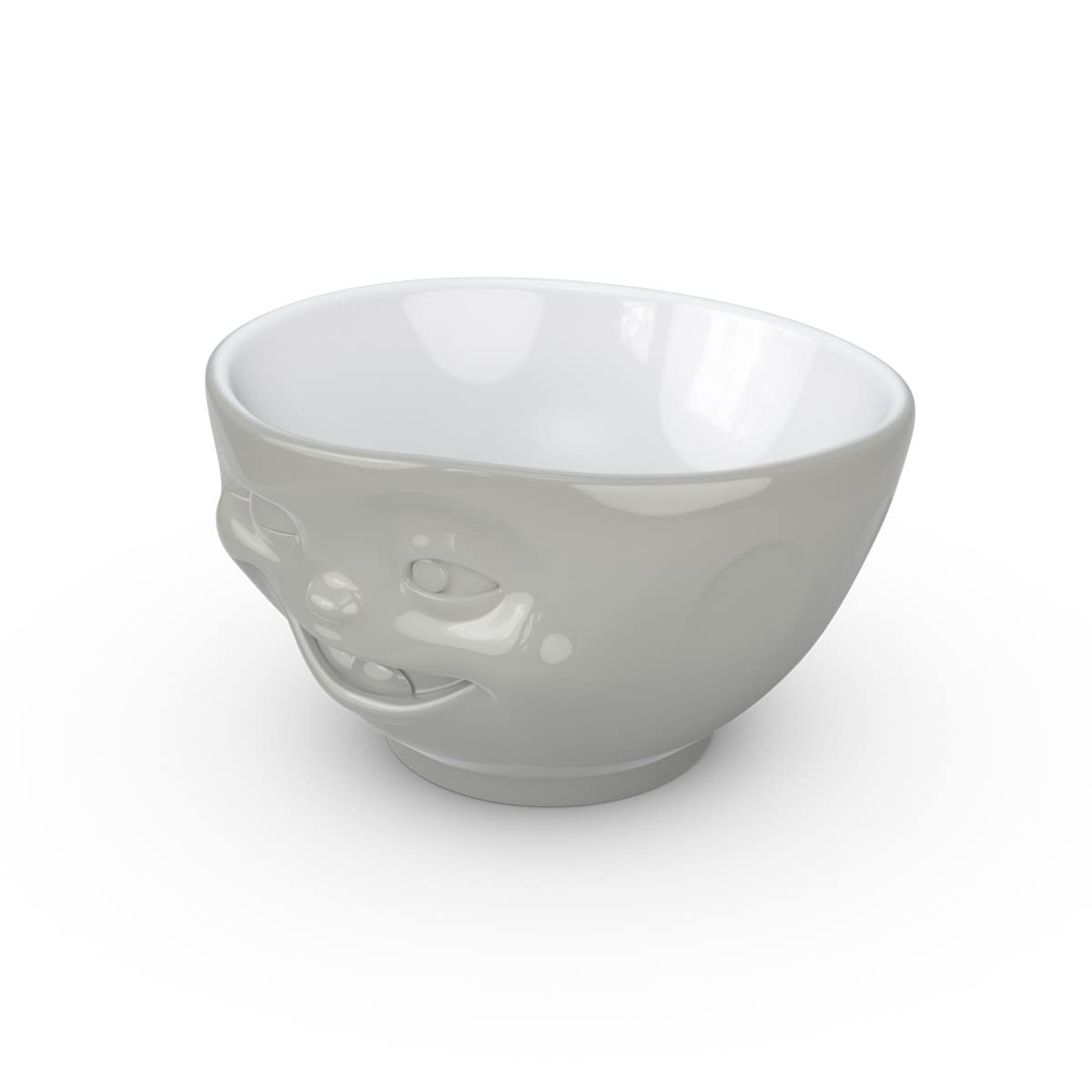 Bol en porcelaine Fiftyeight Tassen Clin d'oeil gris 50cl pour table originale