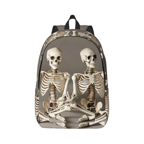 Sac à dos pour le week-end imprimé squelettes yoga et voyage femme