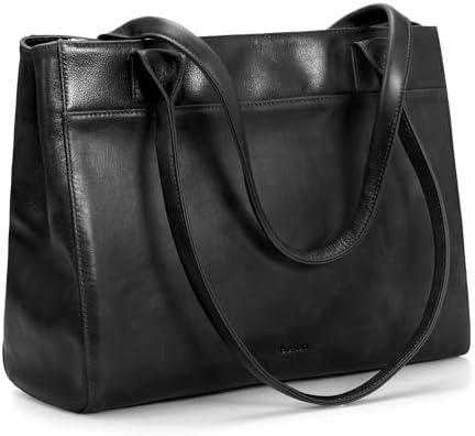 Genuine Leather Tote Bag for Women Small Tote Bag with Zipper Wor...