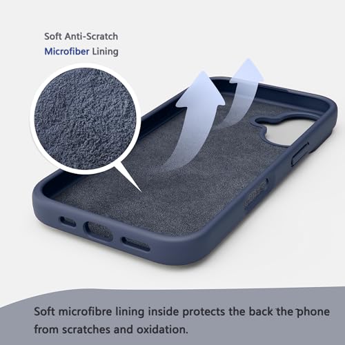 Image of iPhone 17 Case Silicone,Soft Microfiber Lining(Midnight Blue)