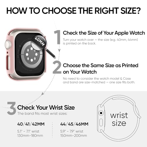 Image of Adorique 3-in-1 Compatible for Apple Watch Band 40mm 41mm 42mm 44mm 45mm 46mm, Soft Silicone Sport Strap for iWatch Series SE 10 9 8 7 6 5 4 3