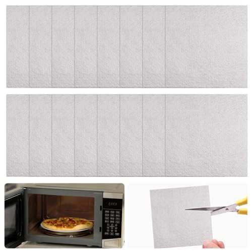 YBCCBY 16 Pz Mica Forno a Microonde,Piastra di Mica Microonde da 13 x 13 cm,Copertura Guida d'Onda Microonde,Guida d'Onda Piastra Mica Forno a Microonde per Forno a Microonde Protezione