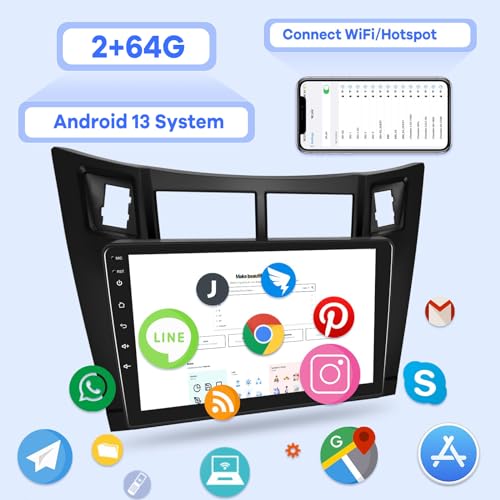 Radio para Toyota Yaris 2008-2011 Pantalla táctil 9 pulgadas miniatura 3