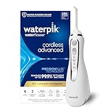 Waterpik Irrigador Dental Eléctrico con 3 Posiciones de Control del Agua a Presión con Cargador USB, Eliminación de Placa Dental óptimo para Viajar y para Baños Pequeños, Blanco (WP-580EU)