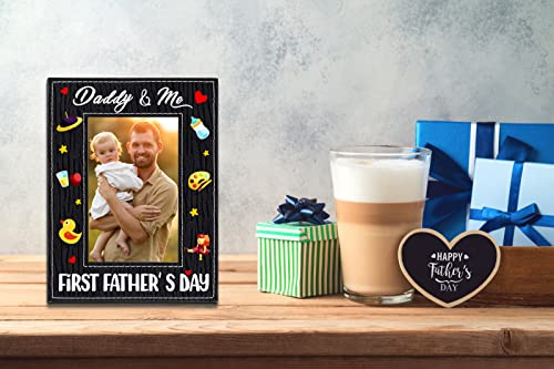 Flyab First Fathers Day Picture Frames 4"X6" Daddy & Me Father Day Photo Frames From Daughter Son First Fathers Day Gift For First Time Dad Father To Be New Dad Daddy #TOP2