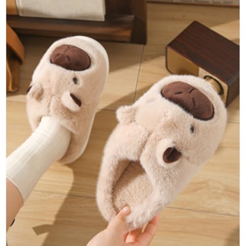 Fluffy Animal Plush Slippers for Women – Cozy Furry Slippers with Chunky Sole, Cute & Warm Indoor Shoes3