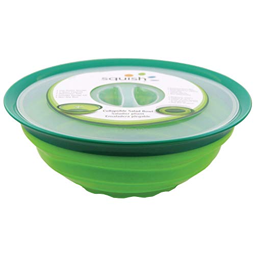 Squish Collapsible Salad Bowl with Lid - 5 Quart Covered Dish