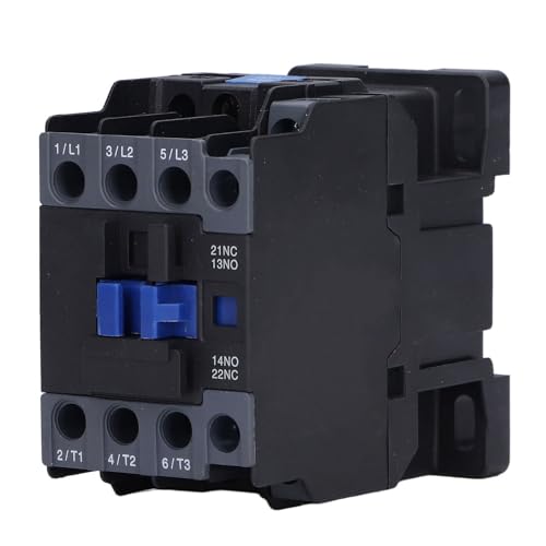 Image of LEYDEN CJX2, 65A (6511) 220VAC 50Hz Coil, 3 Pole Power Contactor Switch, Thermosetting Plastic DIN Rail Contactors for Electrical ON /Off
