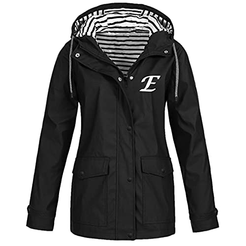 Chaqueta impermeable para mujer con capucha ajustable y forro térmico