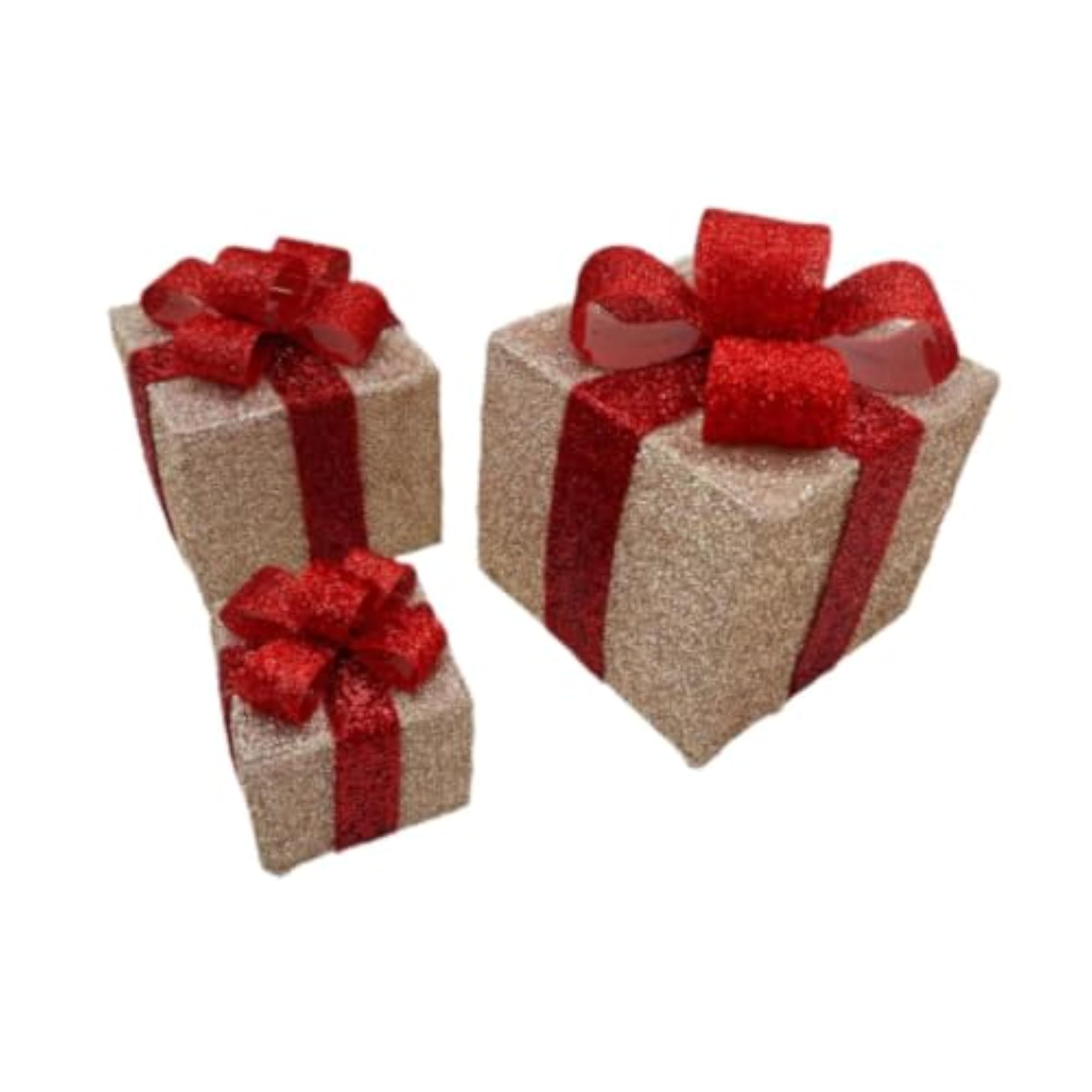 3X Christmas Decorations Holiday Xmas Boxes