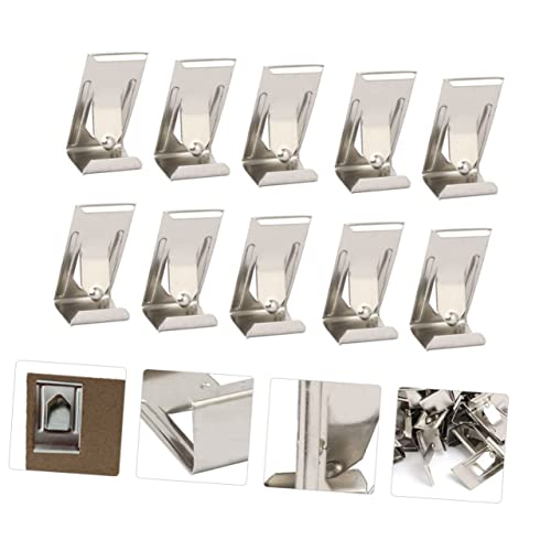 Image of Tofficu 50pcs Metal Picture Frame Hanging Clips Spring Turn Hook Accessories for Easy Installation of Frames Artwork and Paintings
