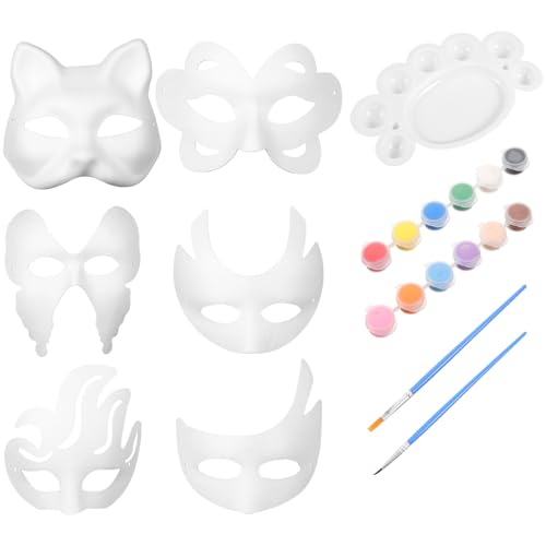 ifundom Masquerade Ball Masks Diy Unpainted Masquerade Masks Paper for Halloween Party