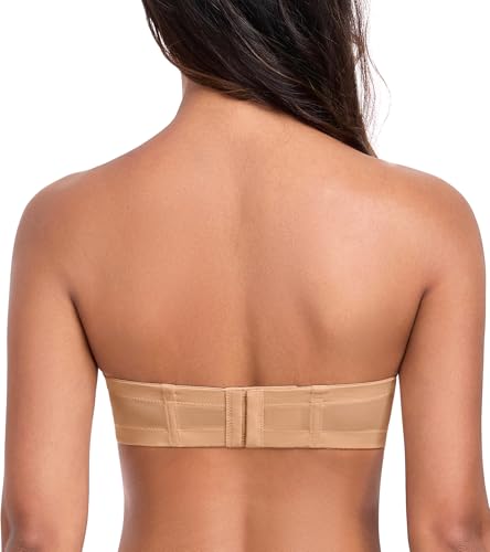 Image of HACI Full Coverage Strapless Bra for Large Bust Contour Underwire Plus Size Convertible Multiway