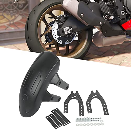 Image of Rear Wheel Mudguard, Motorcycle Rear Mudguard ABS Metal Black Tire Splash Guard Universal for 12‑18in Wheels Hub Automotive Exterior