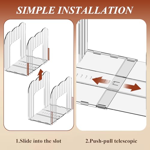 GlowSai Handtaschen Trenner Aufbewahrung 2 Set, Verstellbare Taschen Organizer Schrank,Handtaschenorganizer Taschenständer, Regaltrenner für Bücher Clutch Tragetaschen