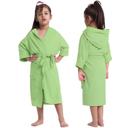 Image of CREEVA Cozy Hooded Bathrobe for Kids - Lightweight, Quick-Dry, and Perfect for Daily Use