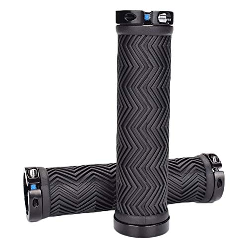 Couvercle du vélo grip ergonomique double lock noir en caoutchouc souple pour route