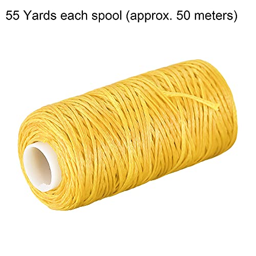 Hilo encerado para cuero 1 mm 50 metros amarillo miniatura 2