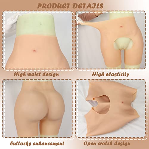 Calças de silicone Crossdressing Shorts de controle de maricas realistas Hip acolchoado realçador mo