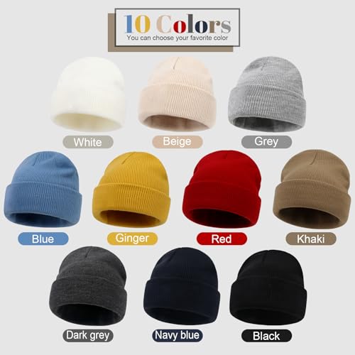 NIBESSER Mütze Personalisiert Bestickte Beanie Hat zum Personalisieren Unisex Wintermütze Mützen Bedrucken Mit Name oder Wunschtext Geschenk Herbst Winter