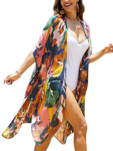 Image of Moss Rose Women Summer Bikini Kimono Bathing Suit Cover Ups for Swimwear