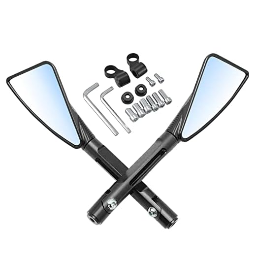 KATUR Motocicleta Espejo retrovisor Triángulo Negro Cuchilla Estilo Demonio Moto 7/8"Soporte de Manillar CNC Billet Aluminio para Yamaha MT-01 MT-03 WR TDM TDR TW Fazer XJR TDM XJ XTZ V MAX WR FZ1